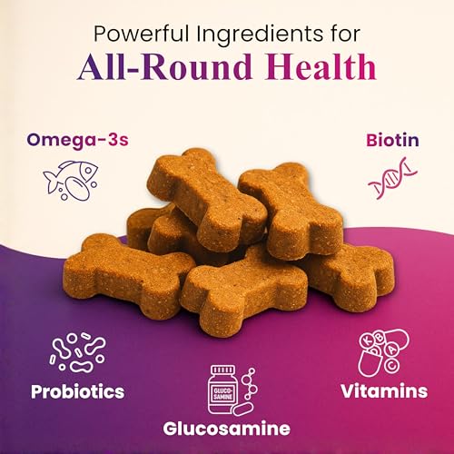 Image of Petroyale Daily One, All-in-One Supplement for Dogs - 25 in 1, Dog Multivitamin, Probiotics, Omega 369, Hip & Joint, Skin & Coat, Gut Health - Soft Chew Dog Everyday Supplement for Dogs (90 Chews)