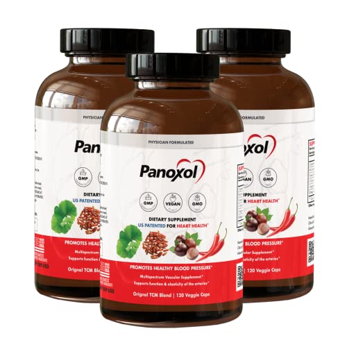 Image of Blood Pressure Supplements - Nitric Oxide Supplement to Help Support Blood Pressure - Natural, GMO-Free, US-Patented - 120 Capsules x 3 Packs