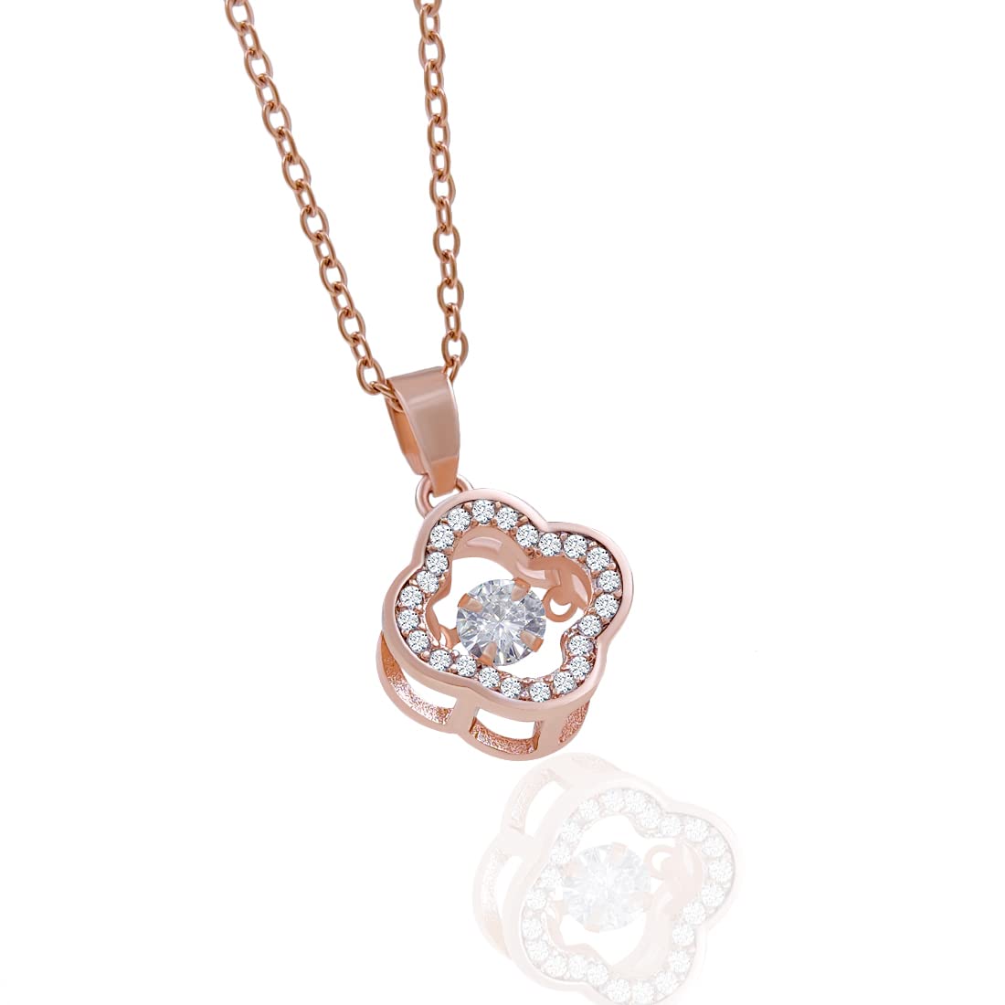 Saizen AD stone locket necklace and Rose Gold Pendant with chain (B0CN19FX6V) Amazon Price History, Amazon Price Tracker