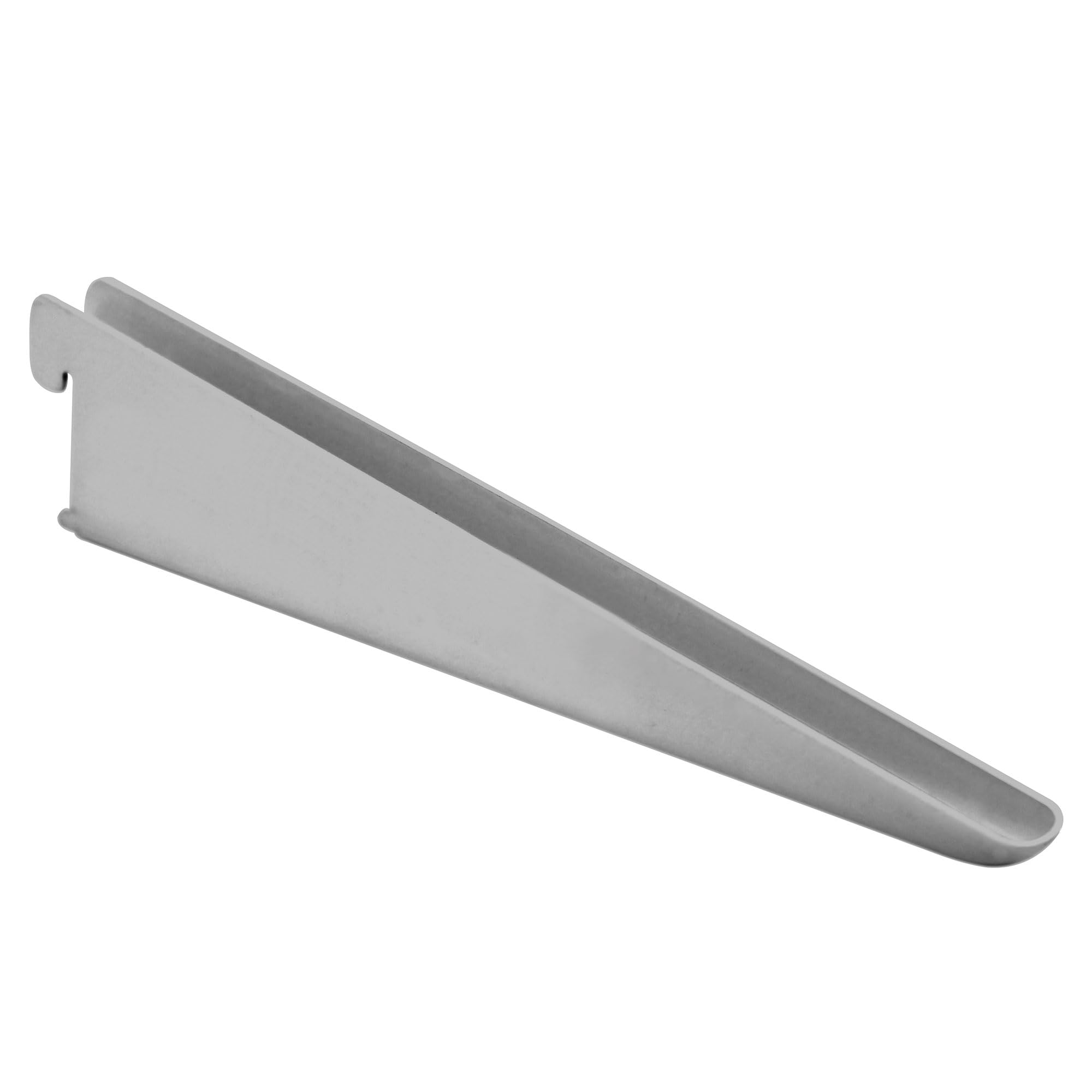 Twin Slot Wall Mounted Bracket, Silver, 170mm, Pack of 10, Wall Mounted Double Slot Shelving, Adjustable, Modular Shelves Bracket (10 Brackets Pack) (170mm)
