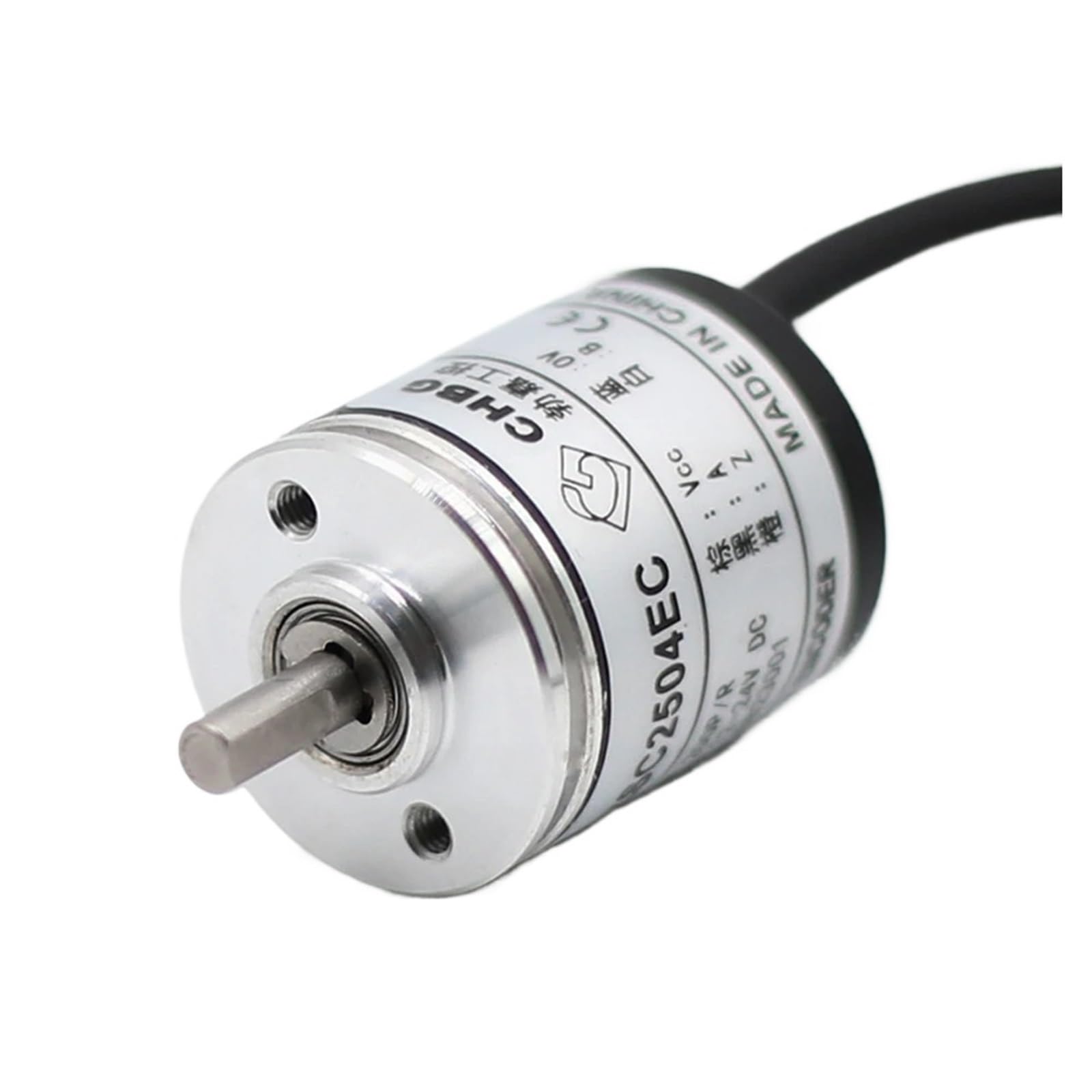 Codificador Incremental de 25mm, eje giratorio de 4mm, 100, 200, 360, 400, 500, 600, 800 PPR, 5-24VDC, E6A2-CWZSE, interruptores de Sensor de automatización(ZSC2504-500PPR,E6A2-CWZSC)
