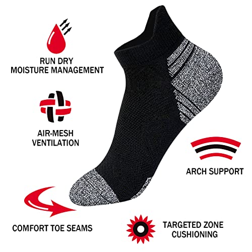 Athletic Ankle Womens Socks Running Compression Socks for Women Cozy 5 Pack Low Cut Performance Soft Tab Socks2