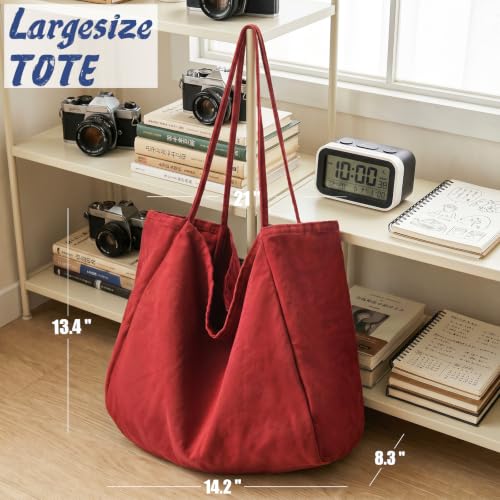 Image of Canvas Tote Bag for Women Large Hobo Shoulder Bag for Work Travel Casual Message Bag Tote Purse handbags