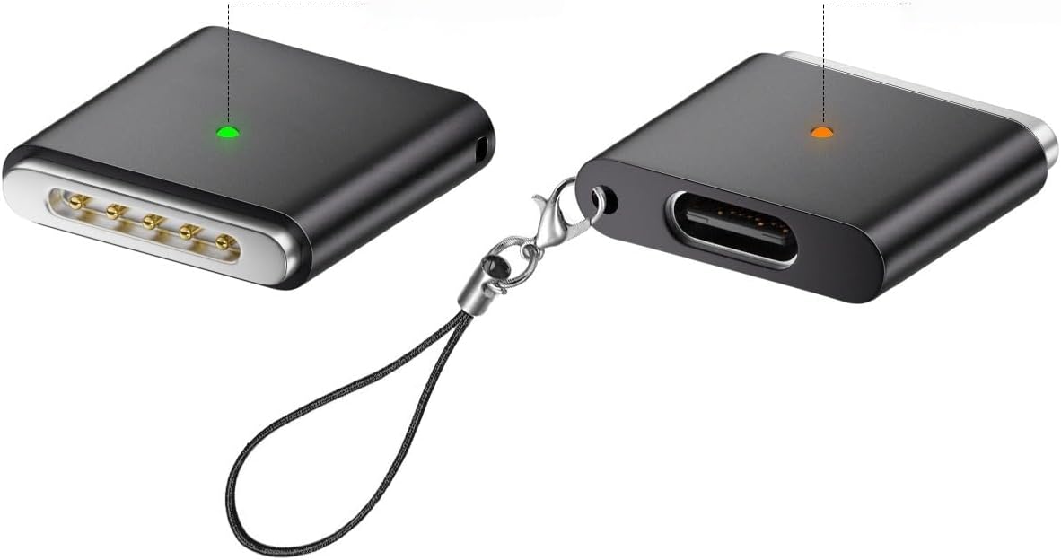 LivX Type-C to MagSafe 3  le Uyumlu D n t r c  | 140W H zl   arj Destekli | MacBook  le Uyumlu  evirici Gri SF-3