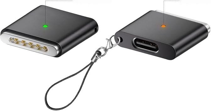 LivX Type-C to MagSafe 3  le Uyumlu D n t r c  | 140W H zl   arj Destekli | MacBook  le Uyumlu  evirici Gri SF-3