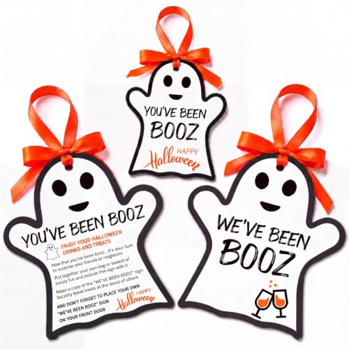 52 Pieces You've Been Booz Halloween Labels Tags