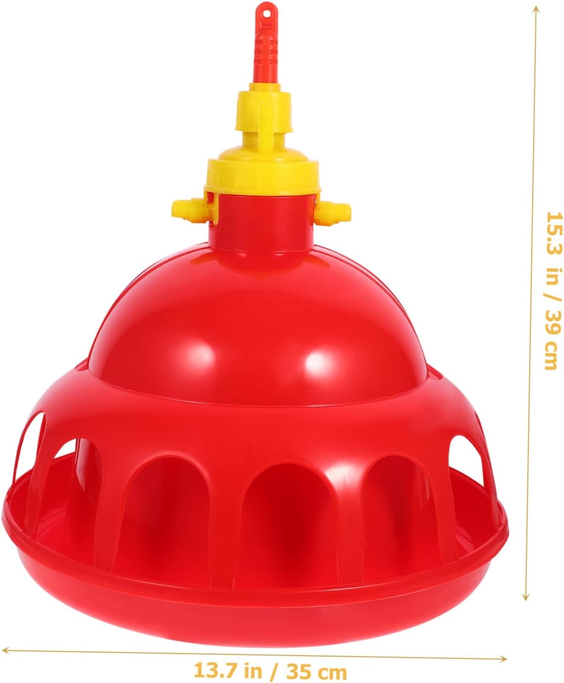 1Pc Thickened Automatic Poultry Waterer for Chickens Pigeons and Quails Convenient Drinker Dispenser for Home Use Red