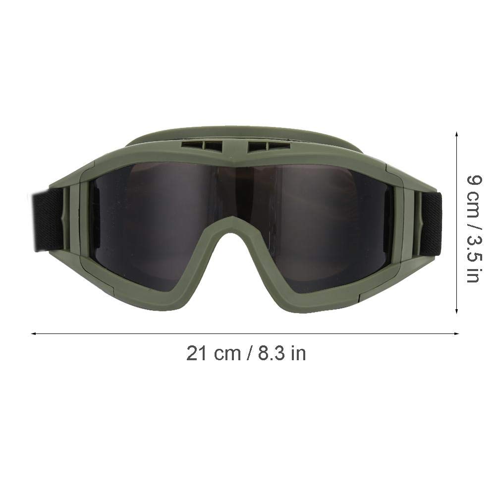 Occhiali Tattici Anti-polvere Anti-nebbia Occhiali Protettivi per Occhi con Obiettivo Intercambiabile per Ciclismo Guida Paintball Airsoft Ski(Verde Militare)