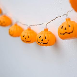 Halloween Lights, 3D Jack-o-Lantern Pumpkin String Lights Decorazione di Halloween per Ognissanti, Carnevale, Centrotavola, Patio, Cortile, Recinzione, Outdoo