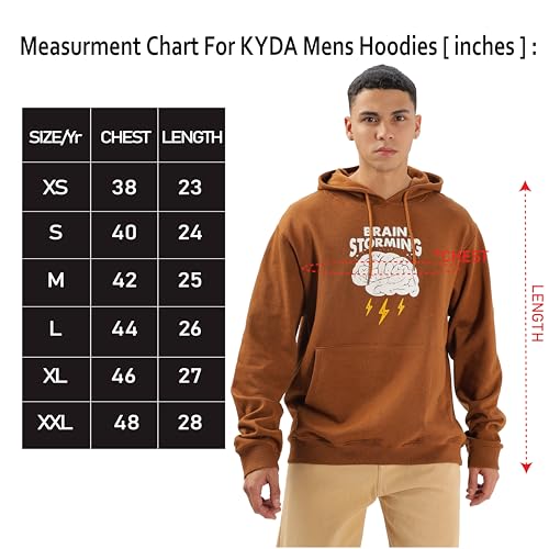 Image of KYDA KIDS Men's Cotton Regular Fit Hooded Neck Hoodies - Sweatshirt with Hoodies Full Sleeves Winter Wear, Long Sleeve Sweatshirts
