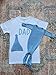 Matching Baby Blue Knotted Gown (0-3Months) and DAD Tshirt Size XL Set
