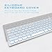 POWZAN Aluminum Quiet Wired Keyboard Backlit- Slim Chiclet Key Compatible with Apple iMac, MacBook, Mac and PC, USB Keyboard Numeric Keypad RGB Lighted Key - Silver White