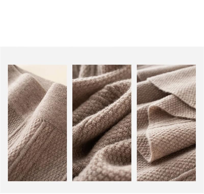 REHJJDFD Jupe parapluie en tricot taille haute pour femme - Automne et hiver - Jupe en laine