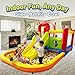 Hongcoral Bounce House Inflatable Water Slide for Kids, Water Park With Splash Pool, Double Cannon, 2 Climbing Walls, Obstacles, Blow Up Jumping Castle With Blower