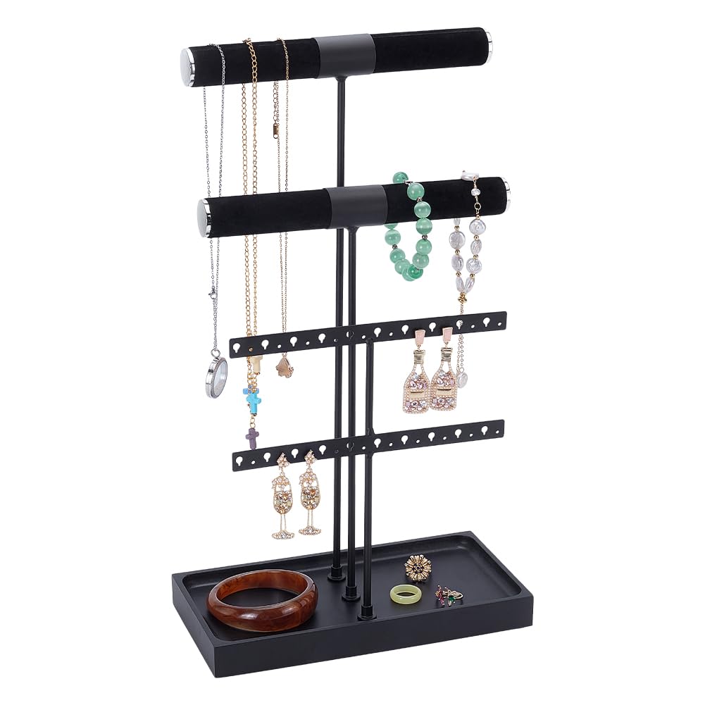 Présentoir à bijoux anti-nœuds pour ranger facilement les boucles d'oreilles et grands colliers