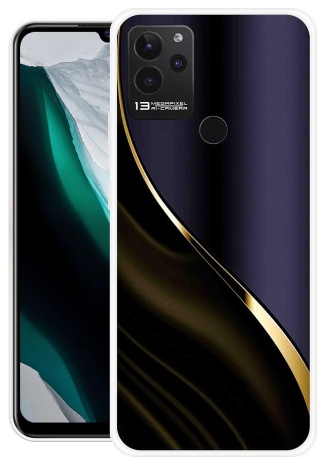 Looy Lava Blaze 4G Mobile Back Cover Back Case for Lava Blaze 4G Mobile Phone (Golden Line) (B0CGLWYN81) Amazon Price History, Amazon Price Tracker