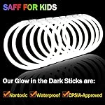 White Glow Sticks Bulk Light Up Bracelet Glow Necklaces with Connectors 50ct 8" Glowsticks Neon Party Favors for Christmas New Year Valentine's Day 4th of July Wedding Birthday Carnival - Image 3