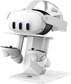 ETAVR VRスタンド VR充電ドック Quest 3 VRヘッドセットとタッチコントローラーとアクセサリーに対応 ホワイト。