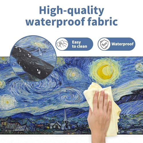 Starry Night Cat Gaming Mouse Pad Large Desk Mat Extended Keyboard Mouse Pad Anime Mousepad