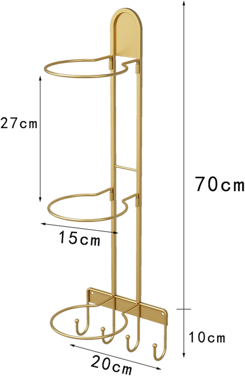 Wall Mount Ball Storage Racks, Basketball Storage Stand Metal Display Shelving, Sports Ball Storage Holder with Hooks, Garage Sports Equipment Organizer for Volleyball Ru（Black-1 piece wall shelf）