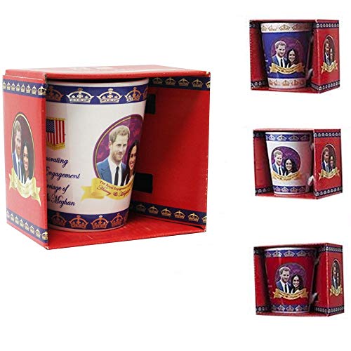 Gifts 4 All Occasions Limited SHATCHI-1055 PMS Tasse en céramique Motif mariage royal 2018 Multicolore