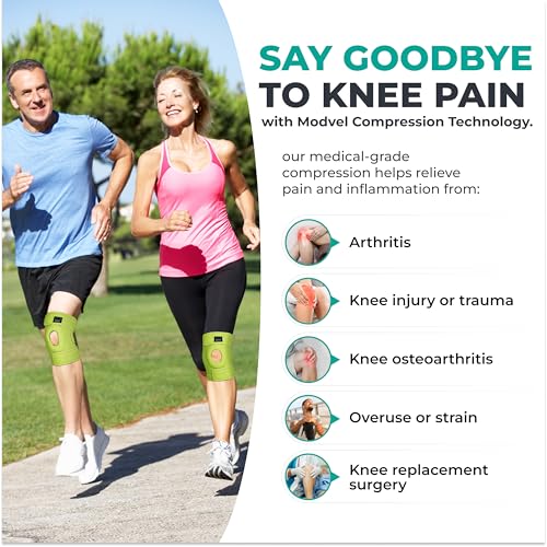 Image of Modvel ELITE Knee Brace for Men & Women - Patella Gel Pads & Side Stabilizers for ACL, Meniscus Tear, Arthritis & Injury Recovery - Maximum Support for Running, Sports & Joint Pain Relief