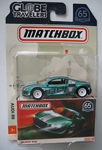 Matchbox Globe Travelers Auto Audi R8 Verde 1:64 miniatura 1