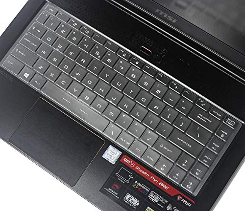 Casebuy Premium Clear Keyboard Cover For Msi Gs65 Gf63 Stealth Thin 15.6"/Msi Ps63 P65 Wp65 Ws65 15.6 Inch/Msi Ps42 14 Inch Gaming Laptop, Ultra Thin Dustproof Protective Skin, Tpu #TOP4