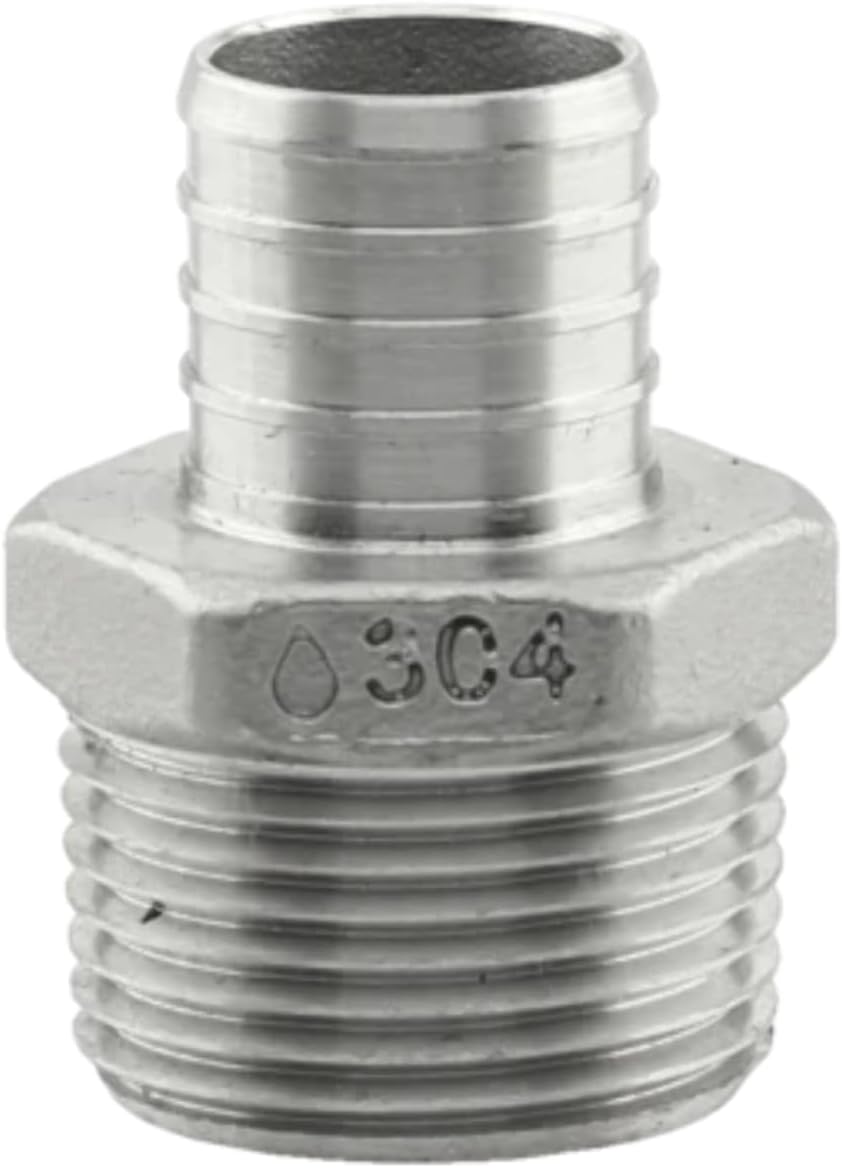 Stainless Steel Pex x Male 3/4