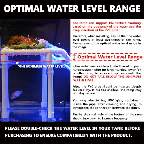 Image of Turtle Basking Platform for Aquatic Turtles Docks, 10.5 inch Width Aquatic Tortuga Basking Area Ramps Turtle Tank Accessories Platforms Topper Large Medium for 12 inches Wide Aquarium Stand (SG-10.5 inch)
