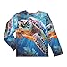 Classic Turtle Pattern Boys Rash Guard Swim Shirts Long Sleeve UPF 50+ Quick Dry Sun Protection Shirt Swimwear Surf Tops for Toddler Kid Girl Fishing Swimming Outdoor 4T