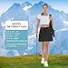 MIVEI Women's Hiking Cargo Skort Skirt High Waisted Golf Dressy Casual with Zipper Pockets Workout Sport Quick Dry Skirts Black