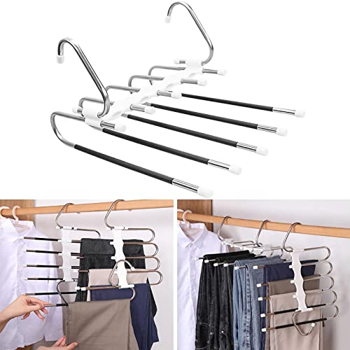 Percha Plegable Pantalones Perchas Pantalones Multiple Percha Extensible para Pantalones Colgador Pantalones Armario Perchas...