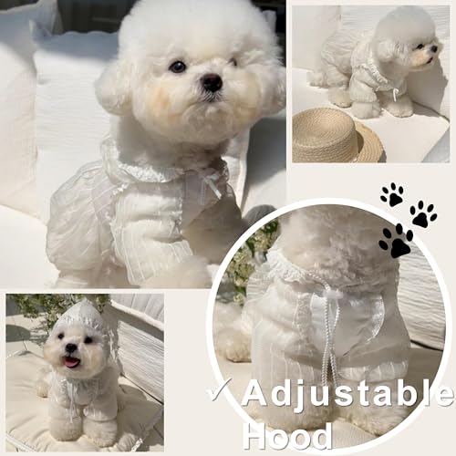Ropa ligera transpirable para perro y gato talla XS blanca miniatura 4
