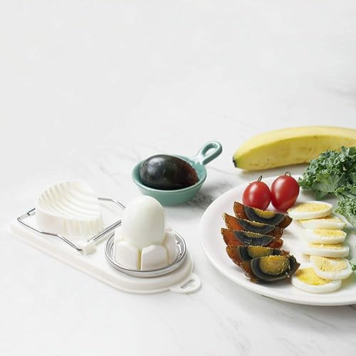 Vista 2 de Egg Slicer Cutter,2 in 1 Stainless Steel Cutting Wires Egg Slicer Multi Purpose Egg Dicer & Wedger