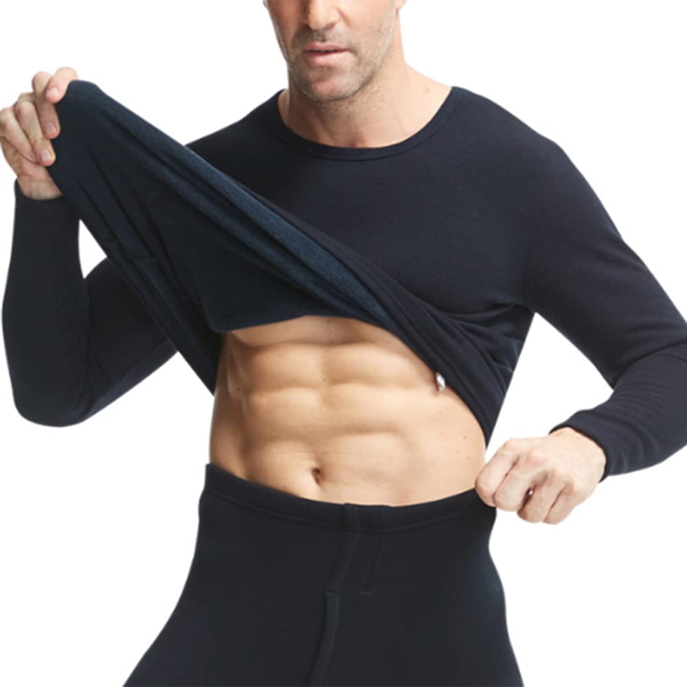 Men's Thermal Underwear Set Ultralight Top and Bottom Fly with Inner Fleece Warm Ski Winter Set