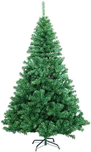 Holiday Essence 6 Foot Artificial Christmas Tree, Hinged 1000 Tips Canadian Pine Tree, Solid Metal Stand for Indoor and Outdoor Holiday Decoration
