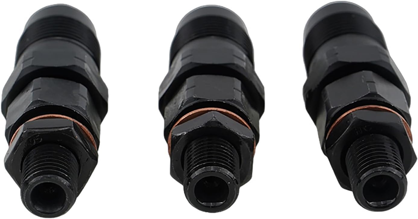 FridayParts 3Pcs Fuel Injector AM882410 MIA881565 Compatible for John Deere Tractor 1023E 1025R 1026R 2025R 2026R Replacement