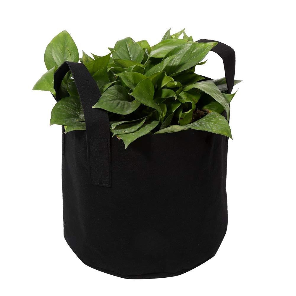 Plant Grow Bag, 1/2/3/5/7/10 Gallon Black Flower Plants Growing Bag - Image 2