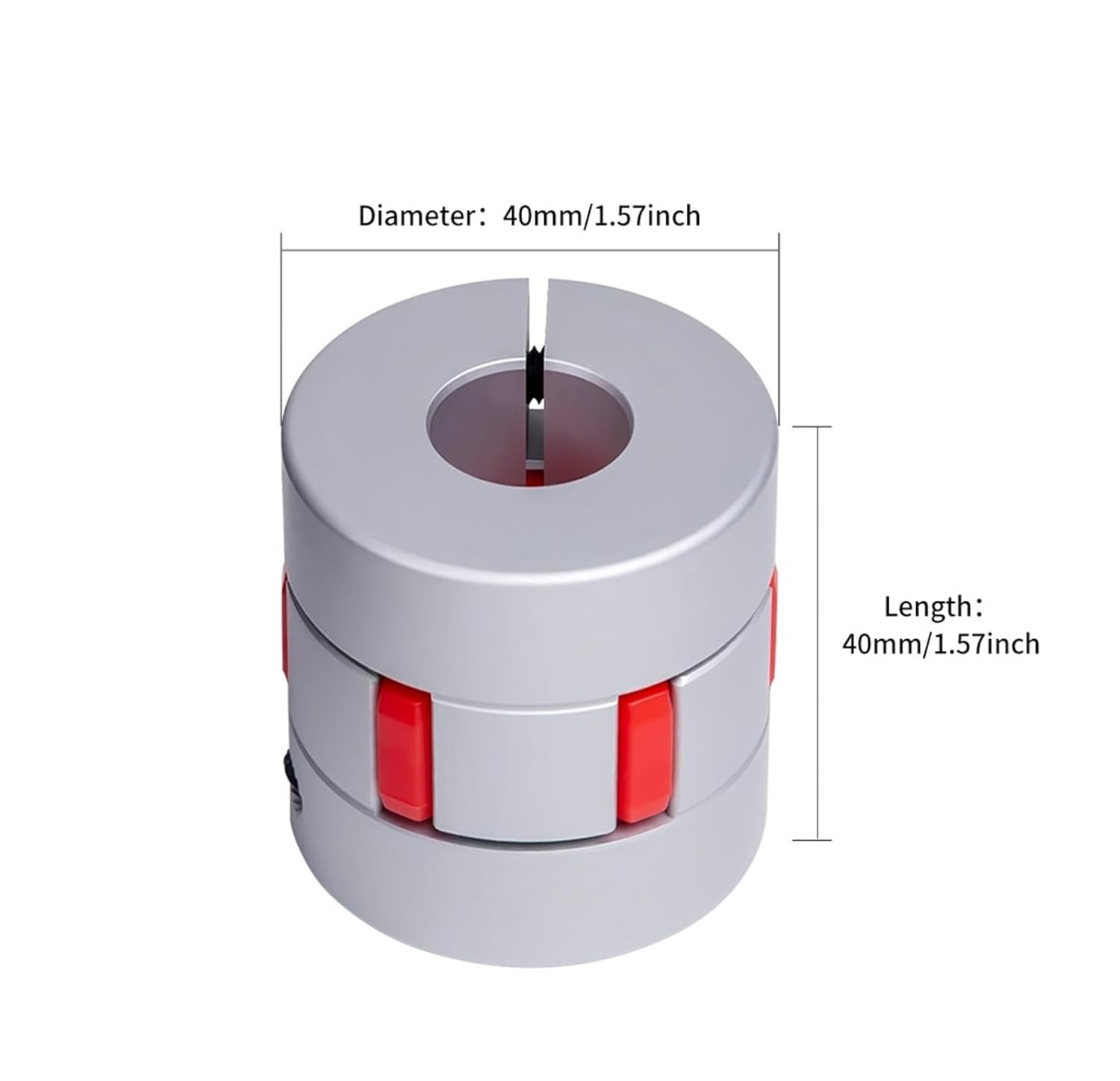 Rigid coupling,Stainless steel rigid coupling 1pcs Aluminum D40L40 Shaft Coupling Motor Shaft Coupler Flexible Coupling(8mm to 12mm)