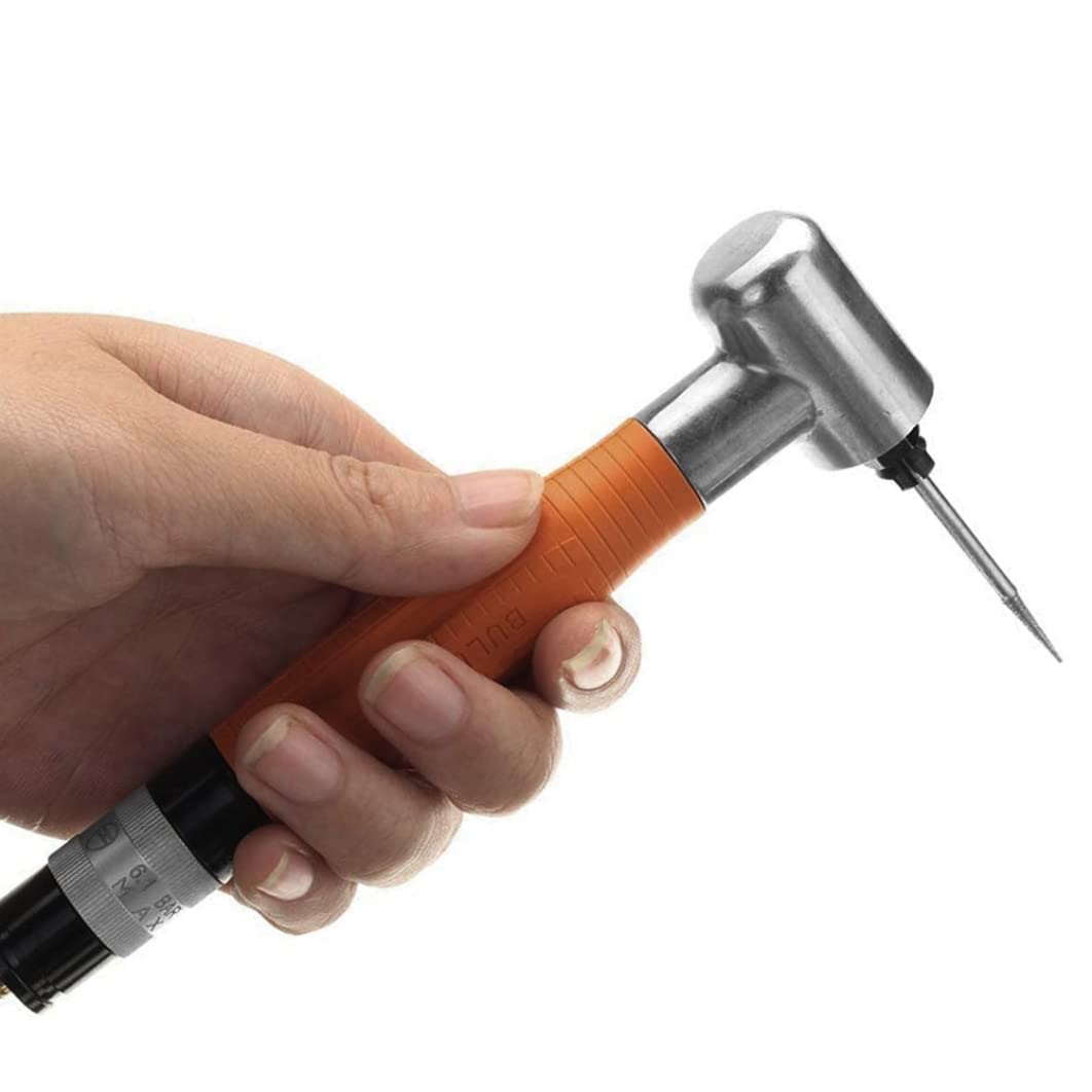 Micro molinillo neumático, ángulo neumático de microgrinder Aire 90 grados 3 mm Die Penciler Accesorios de herramientas Kit naranja