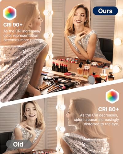 Image of FLSNT G25 LED Globe Bulb, 60W Equivalent 550 Lumens, White Glass 5000K Daylight, Dimmable, E26 Base, CRI90+, for Bathroom Vanity & Mirror Lighting, UL Listed, 6 Pack