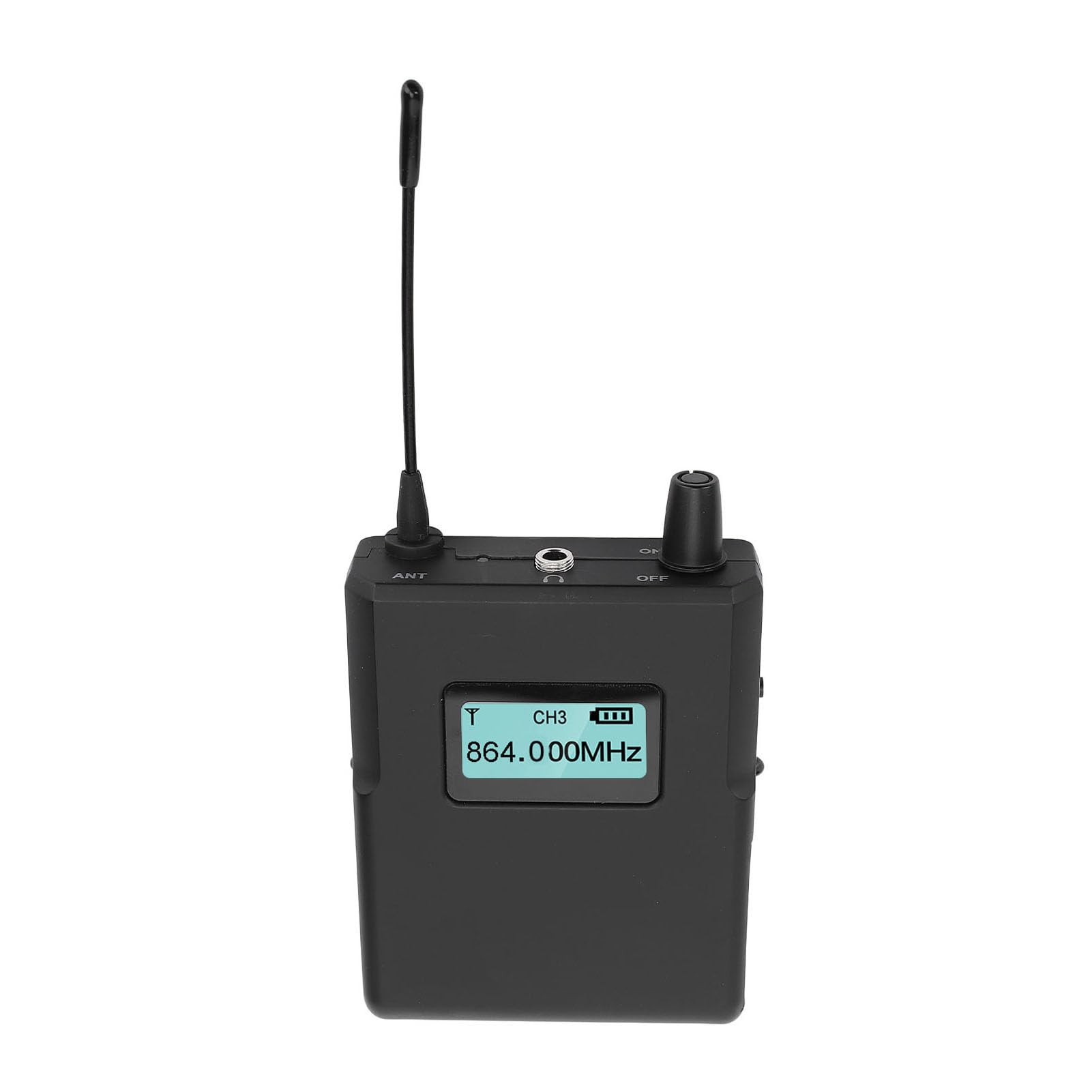 Pongnas Odbiornik Douszny Cyfrowy 863–865MHz z 36 Częstotliwościami, LCD,