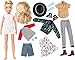 Creatable World Deluxe Character Kit Customizable Doll with Blonde Wavy Hair, 6 Pieces Doll Clothes, 3 Pairs Shoes and 2 Accessories, Creative Play for All Kids 6 Years Old and Up