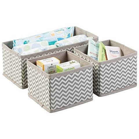 mDesign boîtes de rangement taupe/nature Cover