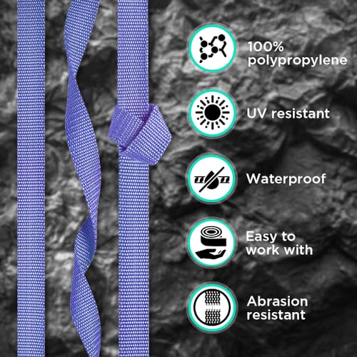 Image of TECEUM 3 /4 inch & 5 /8 inch & 1 inch & 1.5 inch & 2 inch Webbing - 10 25 50 Yards - 40+ Colors - Heavy Duty 1 Inch 1.5 Inch 2 Inch Backpack Straps - Webbing for Outdoors Indoors Crafting DIY