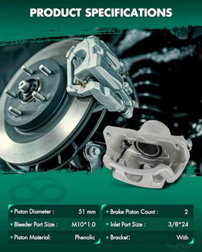 Image of SCITOO 18B4861 18B4860 Front Left & Right Disc Brake Calipers Assembly w /Bracket For Ford For F-150 2004-2005,For Ford For Lobo 2005