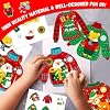 32 Sets Christmas DIY Art Craft Kits Christmas Ugly Sweaters Ornaments Art Sets Christmas Winter Stickers Arts and Crafts Bulk for Kids Snow Holiday Xmas Theme Classroom Activities Party Decorations #3