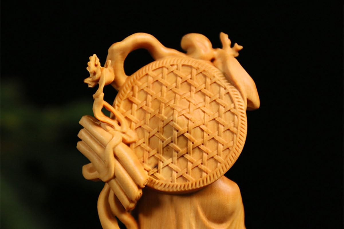 dsdsad 達磨大師 仏像 木彫り (高さ21cm×巾7cm）ツゲ製高級木彫り 仏陀