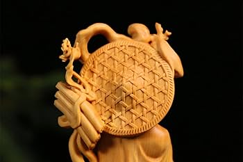 達磨大師　木彫（大型） Amazon｜dsdsad 達磨大師 仏像 木彫り (高さ21cm×巾7cm）ツゲ製